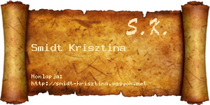 Smidt Krisztina névjegykártya